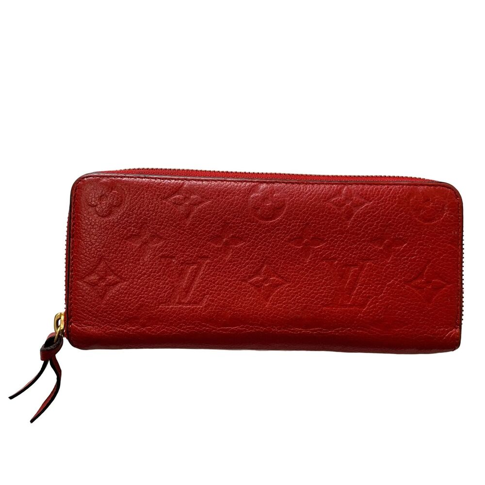 Louis Vuitton Empreinte zippy Long red leather wallet TN0175 authentic with COA